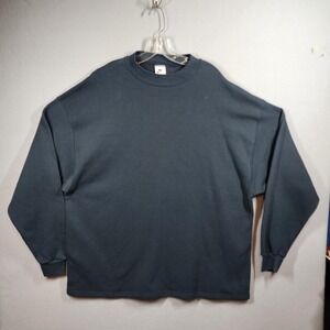 Vintage Nike Sweatshirt Mens XL Black Crewneck Fleece Pullover Made USA 90s